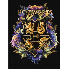 Картини по номерах акрил.WB"HarryPotter:ГербГоґвортсу з фарбами металік"30х40см№KHО5209