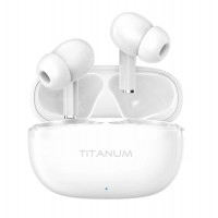 Навушники вакуумні Titanum TW11 TWS кейс+зарядка+мікрофон white №8105