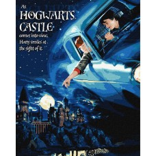 Картини по номерах акрил.WB "Harry Potter:Політ на авто з фарбами металік" 40х50см/Ідейка/