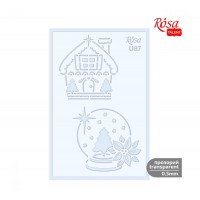 Трафарет багаторазовий універсальний "Rosa Talent" Зима 13х20см №U87/3621087