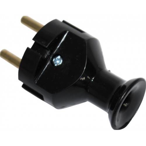 Вилка штепсельна кутова 16A чорна №LXL 126BL