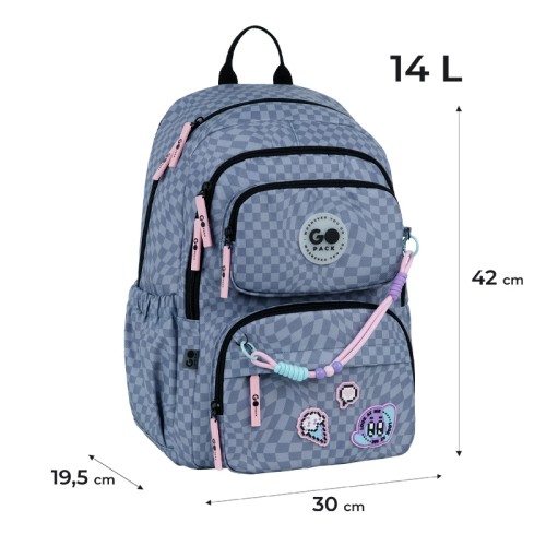 Рюкзак "GoPack" Education 120M-2 Pixel Mood 2від. 4карм. №GO26-120M-2(10)