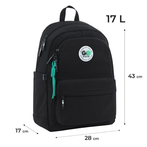 Рюкзак "GoPack" Education Teens 2від.,4карм. 141L чорний №GO26-141L-3(10)