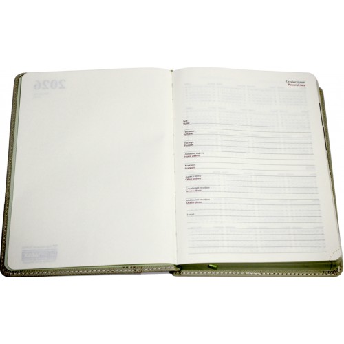 Щоден. А5 "Buromax" дат2026 Savana оливковий №BM.21148-36(20)