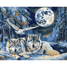 Картини по номерах акрил. "Хижаки і мудрість з фарбами металік" 40х50см №KHO6848/Ідейка/