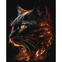 Картини по номерах акрил. "Вогняна краса з фарбами металік extra" 40х50см №KHO6516/Ідейка/