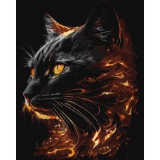 Картини по номерах акрил. "Вогняна краса з фарбами металік extra" 40х50см №KHO6516/Ідейка/