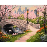 Картини по номерах акрил. "Весняний парк" 30х40см №KHO3663/Ідейка/