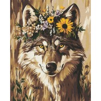 Картини по номерах акрил. "Гарна вовчиця" 40х50см №KHO6786/Ідейка/