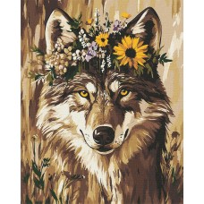 Картини по номерах акрил. "Гарна вовчиця" 40х50см №KHO6786/Ідейка/