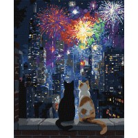 Картини по номерах акрил. "Нічне побачення" 40х50см №KHO6876/Ідейка/