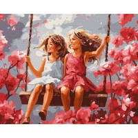 Картини по номерах акрил. "Найкращі подружки" 40х50см №KHO8364/Ідейка/
