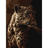 Картини по номерах акрил. "Погляд леопарда" 30х40см №KHO6668/Ідейка/