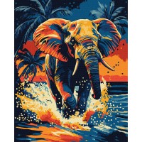 Картини по номерах акрил. "Магія слона" 40х50см №KHO6744/Ідейка/