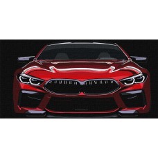 Картини по номерах акрил. "Розкішний червоний" 40х80см №KHO5160/Ідейка/