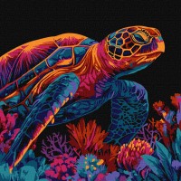 Картини по номерах акрил. "Загадкова черепаха" 30х30см №KHO5182/Ідейка/