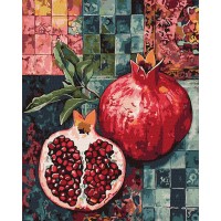 Картини по номерах акрил. "Червоний гранат" 40х50см №KHO5204/Ідейка/