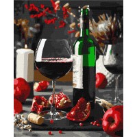 Картини по номерах акрил. "Гранатова насолода" 40х50см №KHO5671/Ідейка/