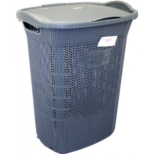 Корзина для білизни "Violet House" 65л antrasit,з кришкою №0261/0473