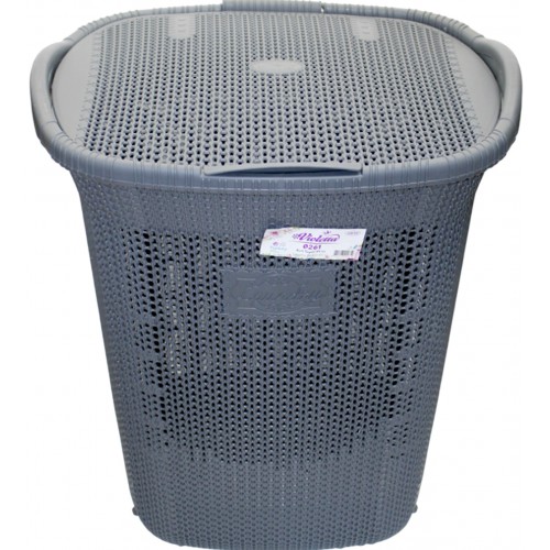 Корзина для білизни "Violet House" 65л antrasit,з кришкою №0261/0473