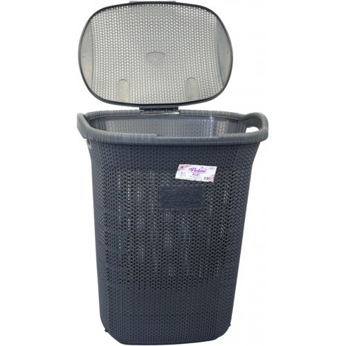 Корзина для білизни "Violet House" 65л antrasit,з кришкою №0261/0473