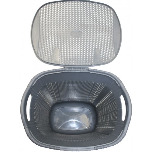 Корзина для білизни "Violet House" 65л antrasit,з кришкою №0261/0473