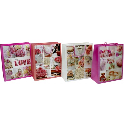 Пакет подарунковий папер. 26х32х12см 3D №514-M/461681/Leader/(12)
