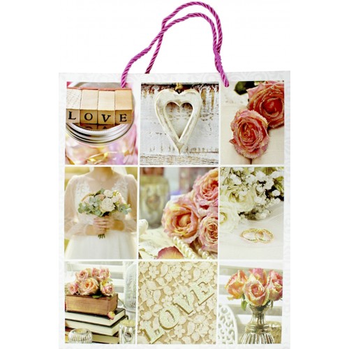 Пакет подарунковий папер. 26х32х12см 3D №514-M/461681/Leader/(12)