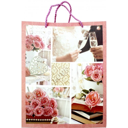 Пакет подарунковий папер. 26х32х12см 3D №514-M/461681/Leader/(12)