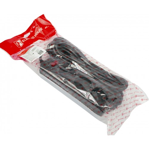 Мережевий фільтр "Electro House" 3гнізда 5м+вимик.+зазем. чорний 10A №EH-NFB-3.5(20)