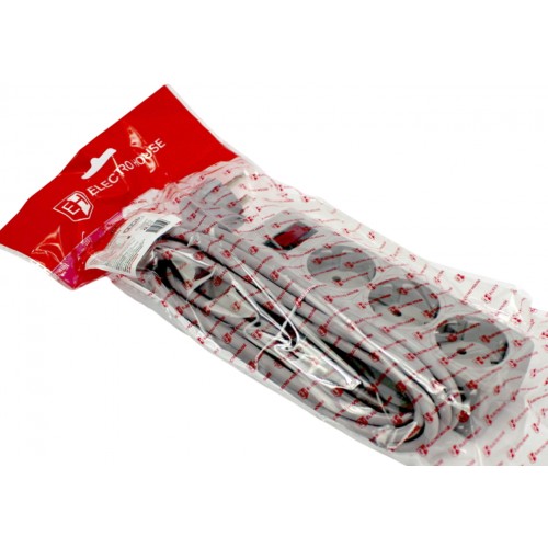 Мережевий фільтр "Electro House" 3гнізда 3м+вимик.+зазем. сірий 10A №EH-NFG-3.3(20)