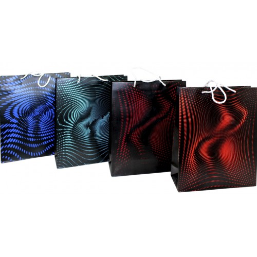 Пакет подарунковий папер. 24,5х9,5х32см мікс,4 види №P-L031/461510/Лідер/(12)