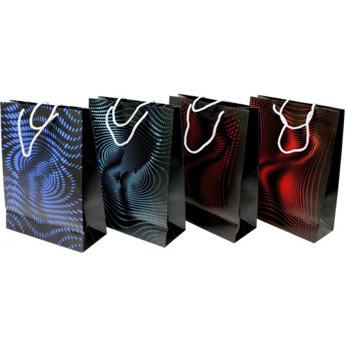 Пакет подарунковий папер. 24,5х9,5х32см мікс,4 види №P-L031/461510/Лідер/(12)