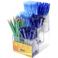 Дисплей настільний "Bic" з наповненням + подарунок 60 ручок Раунд Стік синя