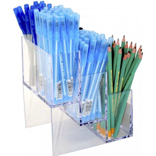 Дисплей настільний "Bic" з наповненням + подарунок 60 ручок Раунд Стік синя