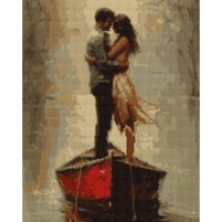 Алмазна мозаїка "Santi" Двоє у човні 40х50см,на підрамнику №956064