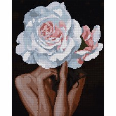 Алмазна мозаїка "Santi" Дівчина-троянда 40х50см,на підрамнику №956051