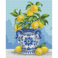 Алмазна мозаїка "Santi" Лимонний букет 40х50см,на підрамнику №956052