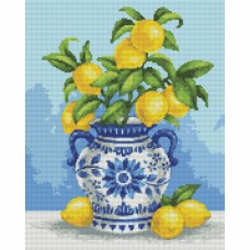 Алмазна мозаїка "Santi" Лимонний букет 40х50см,на підрамнику №956052