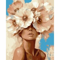 Картини по номерах "Santi" Дівчина та ніжна квітка 40х50см №955759