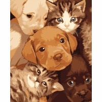 Картини по номерах "Santi" Милі мордочки 40х50см №955765