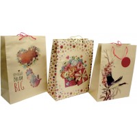 Пакет подарочный крафт эко (10) XLL-1  