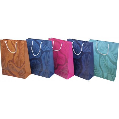 Пакет подарунковий папер. 24,5х9,5х32см,5 видів №P-L028/461509/Лідер/(12)