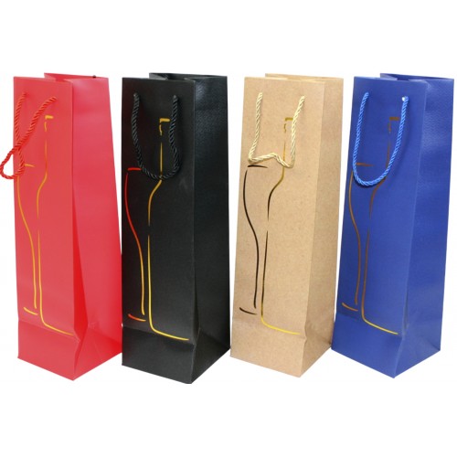 Пакет подарунковий під пляшку "Buromax" 11х38х11см тиснення фольгою BM.2000131(12)