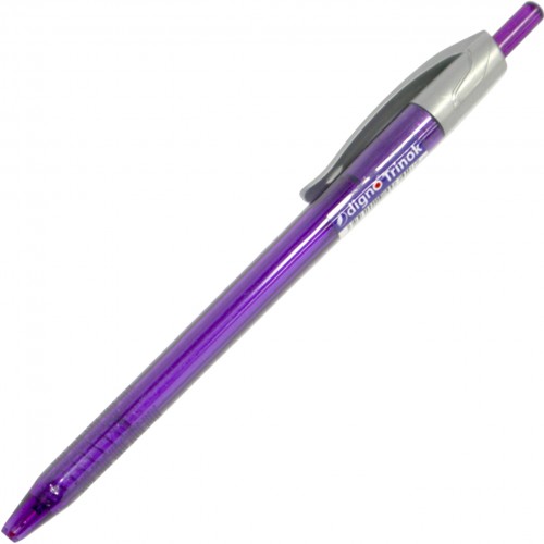 Ручка автоматическая шариковая Digno Trinok Trms 0,7 мм фиолетовая (10) 2475