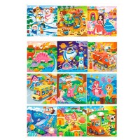 Іграшка дерев'яна Пазли,49дет.,в кульку,22,5х22,5х0,5см, 12 видів №MD1978(50)