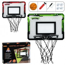 Баскетбольне кільце метал. 25см,сітка,м'яч,насос,в кор-ці,40х30х5см №MR1532(12)