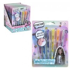 Косметика: набір для тату, набір ручок 6шт,в дисплеї 16х21х21см №J-1168B(12)(96)