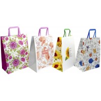 Пакет подарунковий 25х15х34,5см,білий,11видів №6187/Мандарин/(10)(100)