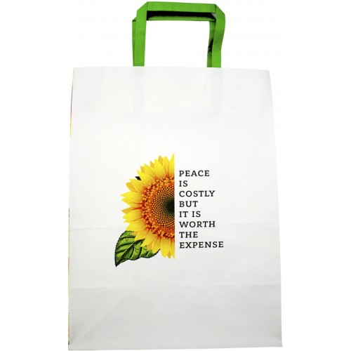 Пакет подарунковий 25х15х34,5см,білий,11видів №6187/Мандарин/(10)(100)